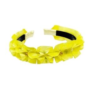 New Headband Yellow with decorative flowers for girls